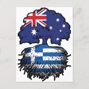 Griechisch-australische Treueflagge Postkarte