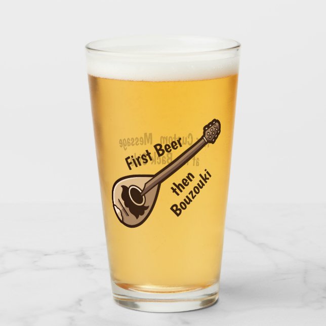 Griechisch Bouzouki Glas (Vorne (Gefüllt))