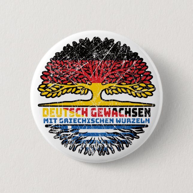 Griechisch Deutsch Button (Vorderseite)