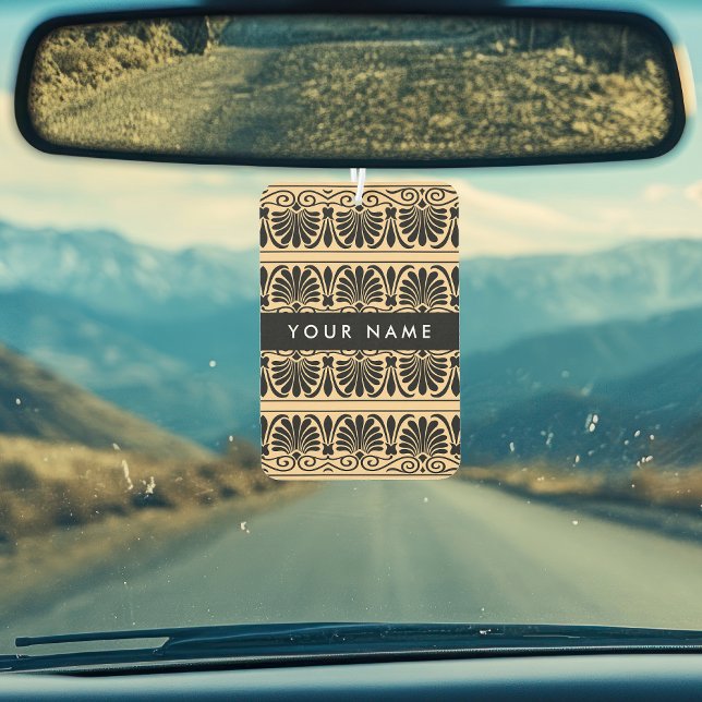 Griechisch Fret Arabesque Brown, Ihr Name, persona Autolufterfrischer (Von Creator hochgeladen)