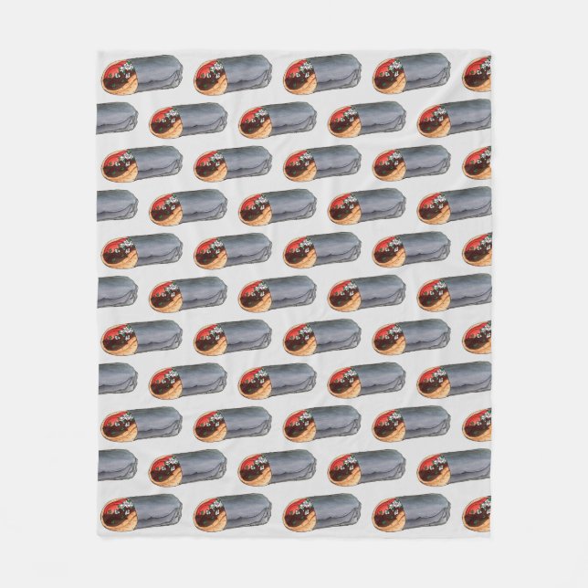 Griechisch Gyro Pita Fleisch Sandwich mediterrane  Fleecedecke (Vorderseite)