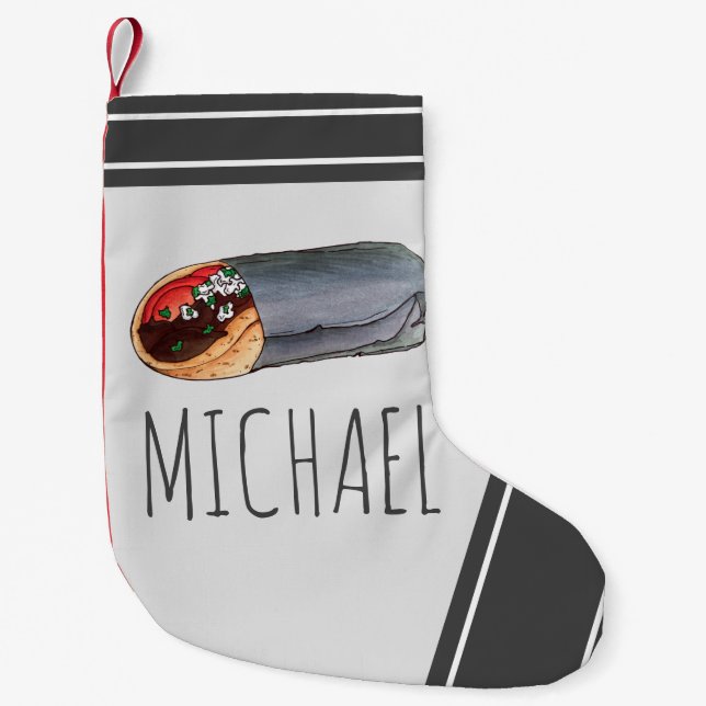 Griechisch Gyro Pita Fleisch Sandwich mediterrane  Kleiner Weihnachtsstrumpf (Vorderseite)