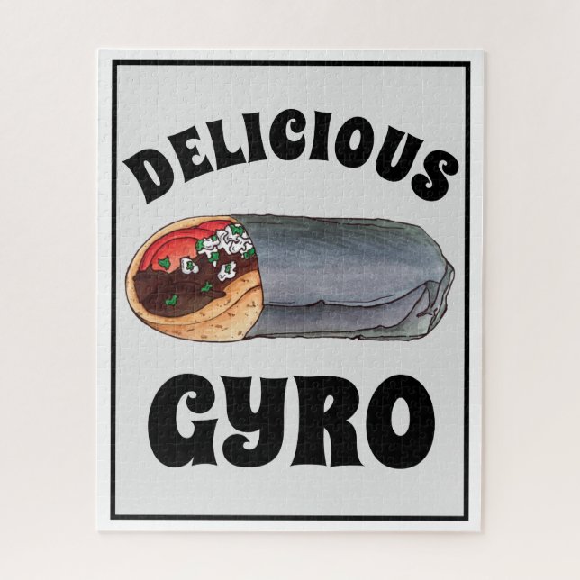 Griechisch Gyro Pita Fleisch Sandwich mediterrane  Puzzle (Vertikal)