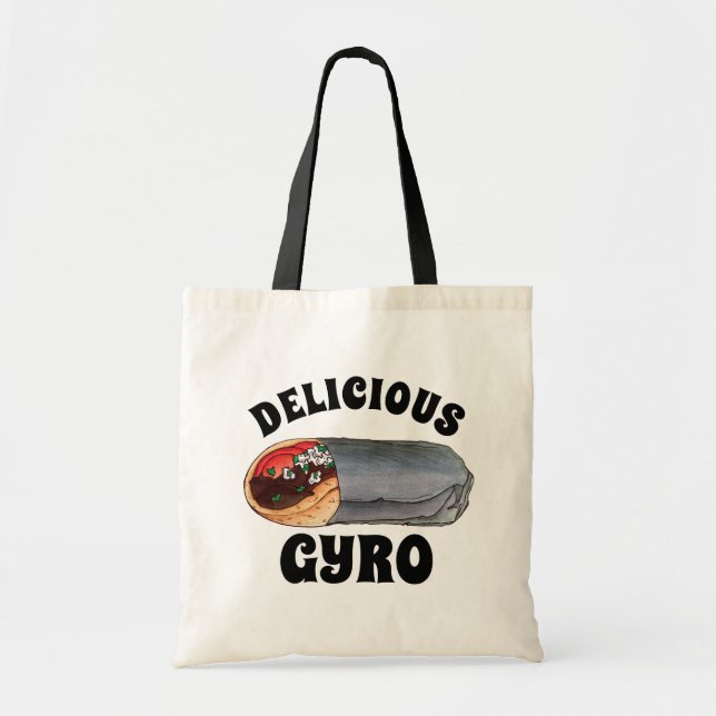 Griechisch Gyro Pita Fleisch Sandwich mediterrane  Tragetasche (Vorne)