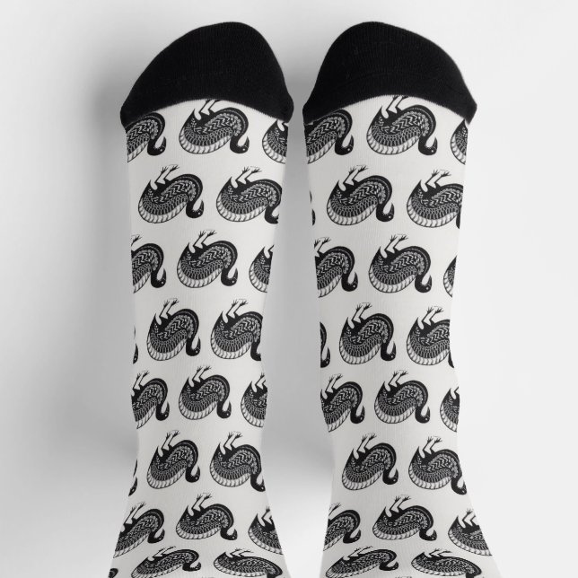 Griechisch Inspirierte Vogelsocken Socken (Oben)