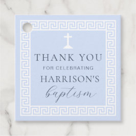 Griechisch Key Blue Baptisse Vielen Dank Geschenkanhänger