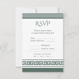 Griechisch Key RSVP Card Karte