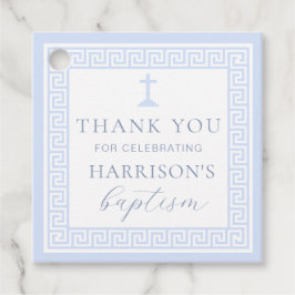 Griechisch Key White Blue Taufe Vielen Dank Geschenkanhänger