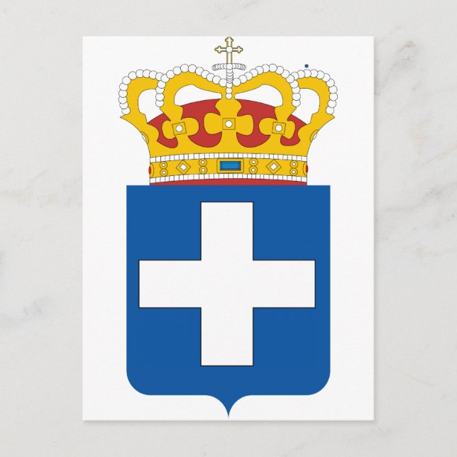 Griechisch-Königliche Waffen, Griechenland Postkarte (Vorderseite)