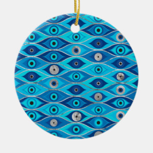 Griechisch Mataki - Matiasma Evil Eye Muster Keramik Ornament