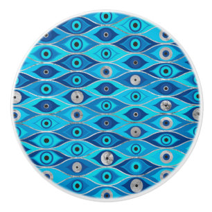 Griechisch Mataki - Matiasma Evil Eye Muster Keramikknauf