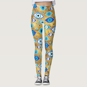 Griechisch Mati Mataki - Matiasma Evil Eye-Muster Leggings