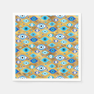 Griechisch Mati Mataki - Matiasma Evil Eye-Muster Serviette