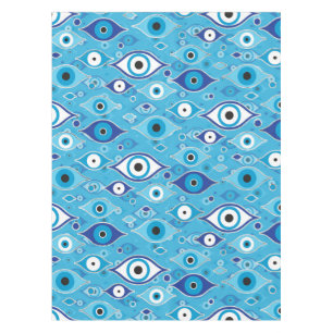 Griechisch Mati Mataki - Matiasma Evil Eye-Muster Tischdecke