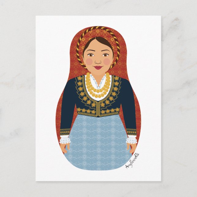 Griechisch Matryoshka Postcard Postkarte (Vorderseite)