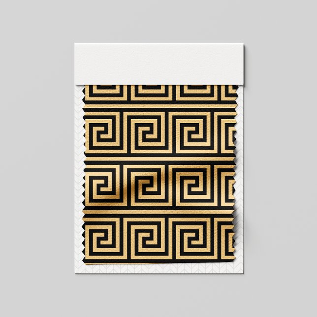 Griechisch Meander Key Squares Muster Brown Stoff (Von Creator hochgeladen)