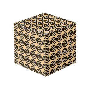 Griechisch Meander Key Waves Muster Brown Würfel