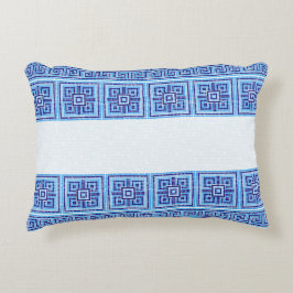 Griechisch-Mosaiksteinschmuck - Blauschattierungen Dekokissen