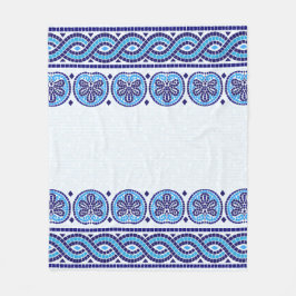 Griechisch-Mosaiksteinschmuck - Blauschattierungen Fleecedecke