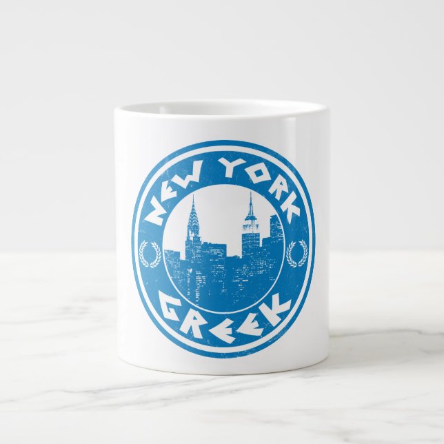 Griechisch-New York Jumbo-Tasse (Vorderseite)