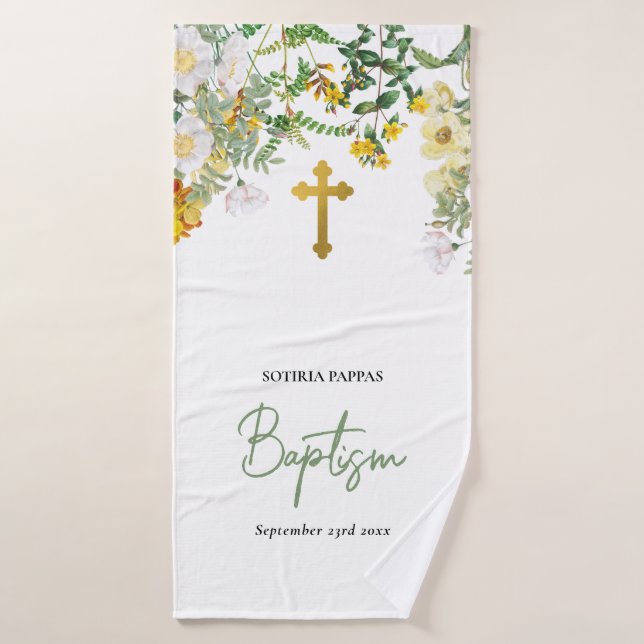 Griechisch-orthodoxe Christening Baptismus Badehandtuch (Badehandtuch)