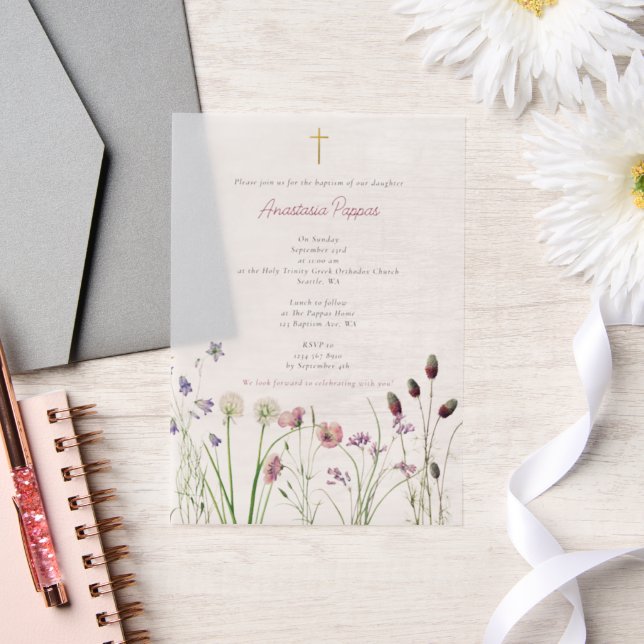 Griechisch-orthodoxe Christening Taufe Girl-Wildbl (Hochzeit)