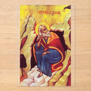 Griechisch-orthodoxe Ikone des Propheten Elija Acryleinladungen