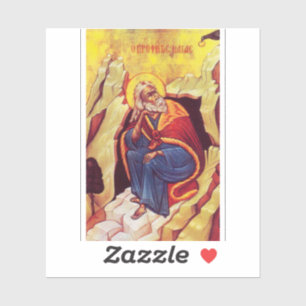 Griechisch-orthodoxe Ikone des Propheten Elija Aufkleber