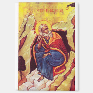 Griechisch-orthodoxe Ikone des Propheten Elija Magnet