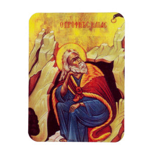 Griechisch-orthodoxe Ikone des Propheten Elija Magnet