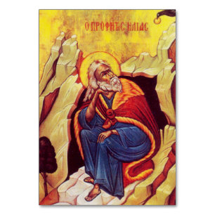 Griechisch-orthodoxe Ikone des Propheten Elija Tischnummer
