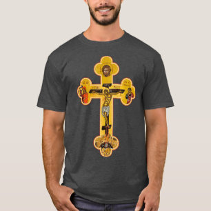 griechisch-orthodoxe Ikone Jesus Christus Kreuzkre T-Shirt