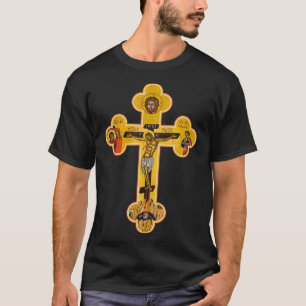 griechisch-orthodoxe Ikone Jesus Christus Kreuzkre T-Shirt