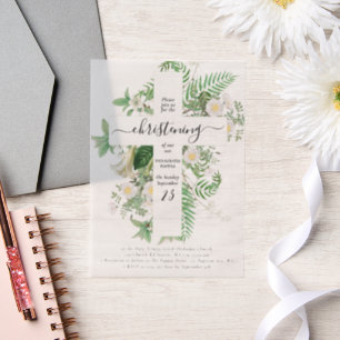 Griechisch-orthodoxe Taufe Christening Cross Green