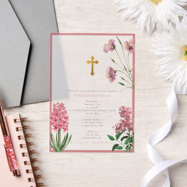 Griechisch-orthodoxe Weihnachtsfeier Taufe Rosa Bl (Hochzeit)