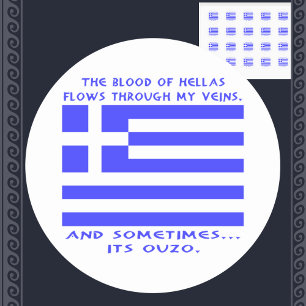 Griechisch Ouzo Runder Aufkleber