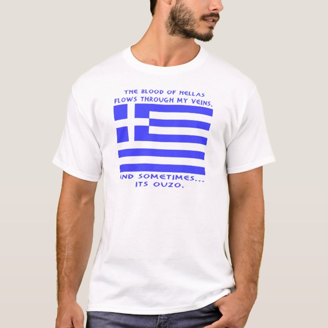 Griechisch Ouzo T-Shirt (Vorderseite)