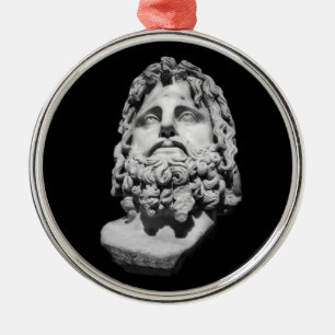 Griechisch-römische Marmorbüste klassisch Schwarz Ornament Aus Metall
