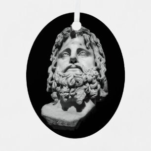 Griechisch-römische Marmorbüste klassisch Schwarz- Ornament Aus Metall