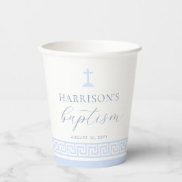 Griechisch-Schlüsselblauer Taufe Pappbecher