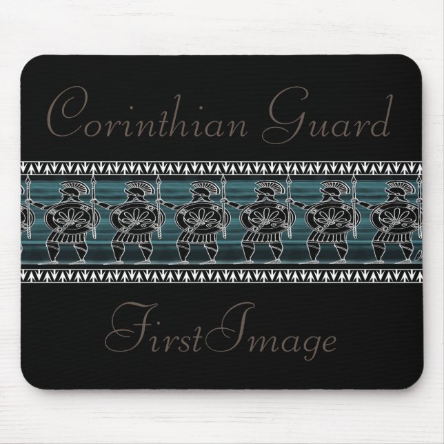 Griechisch-Schwarze Uhr Mousepad (Vorne)