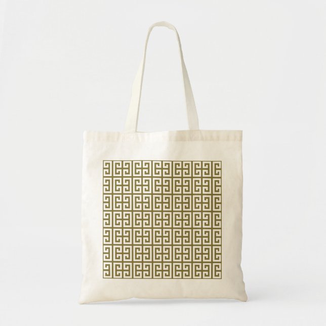 Griechisch Style Geometric Mosaic Tote Bag Tragetasche (Vorne)