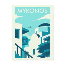 Griechische Ägäische Insel Mykonos Poster