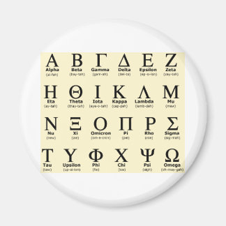 griechische Alphabet-Geschenke Magnet