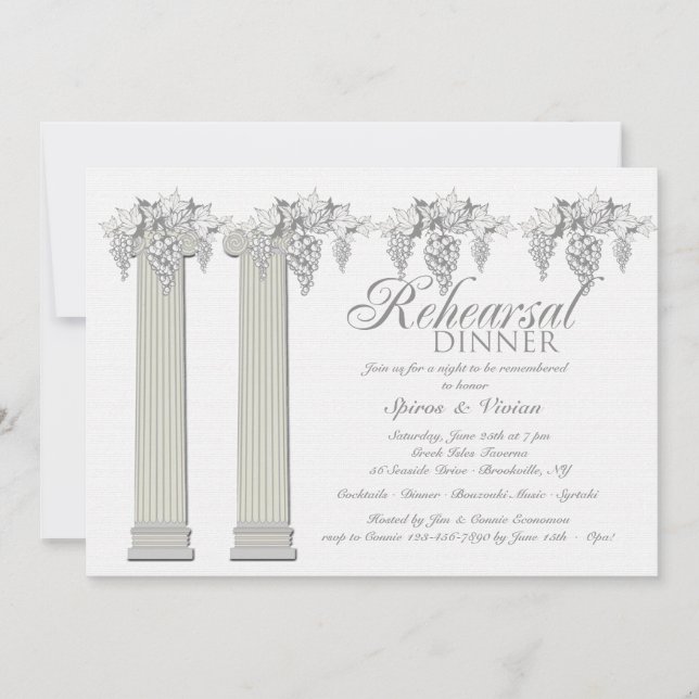 Griechische Angelegenheits-Einladung Einladung (Vorderseite)