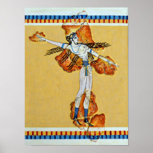 griechische antike Malerei Fresco Art Replik Poster