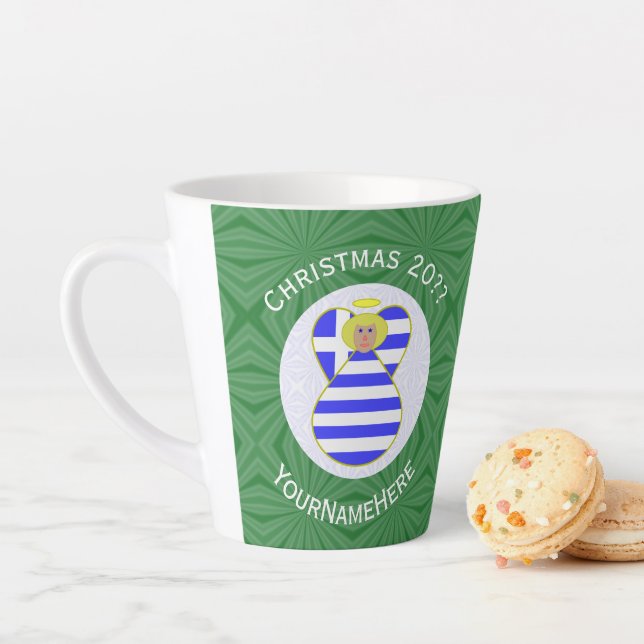 Griechische Blonde Angel Weihnachtsflagge Personal Milchtasse (Beispiel)