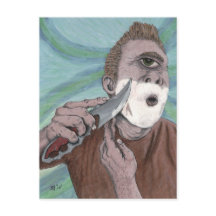 Griechische Cyclops Knife Shave Fantasy Art Postka