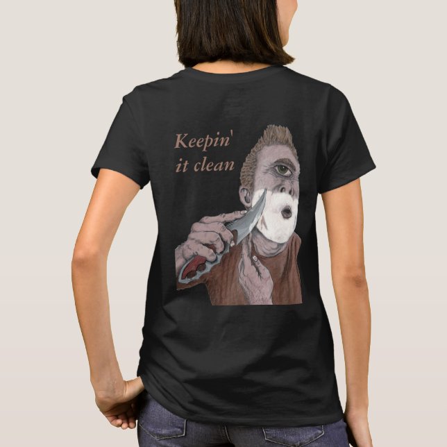 Griechische Cyclops Knife Shave Fantasy Art T - Sh T-Shirt (Rückseite)