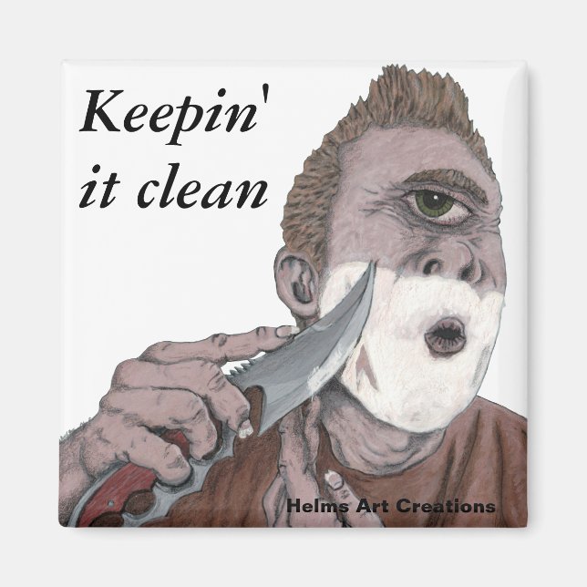 Griechische Cyclops Knife Shave Kühlschrank Magnet (Vorne)